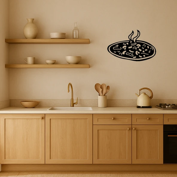 Sıcak Pizza Sanatı Dekoratif Tablo - Resim 2