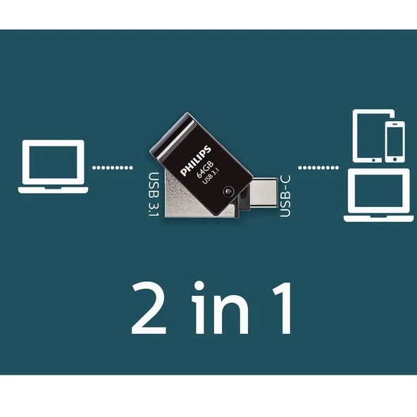 PHILIPS 64GB USB3.1 TYPE-C 100/150 MB/S FM64DC152B/00 - 5