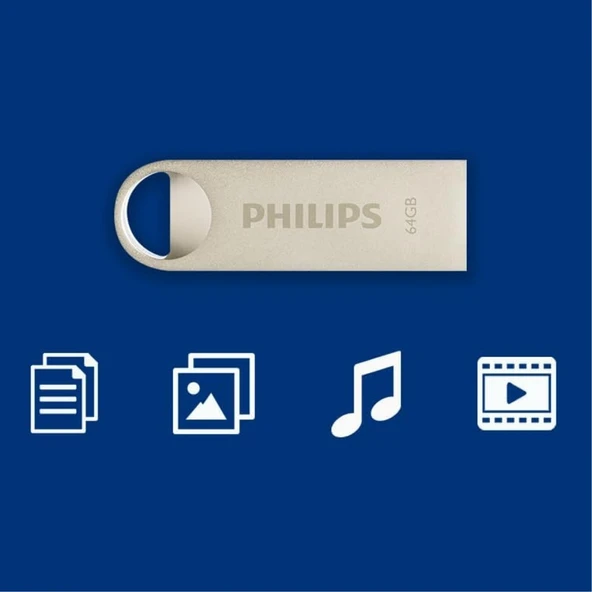 PHILIPS 64GB USB 2.0 25/10MB/S FM64FD160B/00 - 2