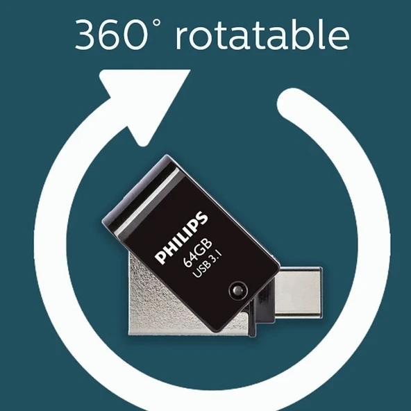PHILIPS 64GB USB3.1 TYPE-C 100/150 MB/S FM64DC152B/00 - 3