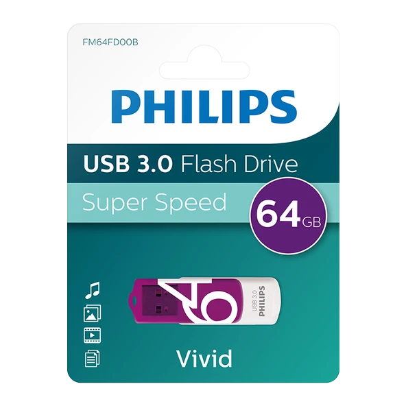 PHILIPS 64GB USB 3.0 100/150MB/S FM64FD00B/00