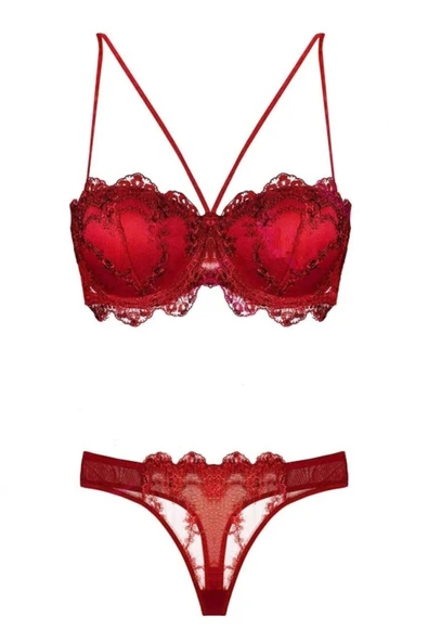 Nurteks 4591 Destekli Dantelli Sütyen Takım - 2