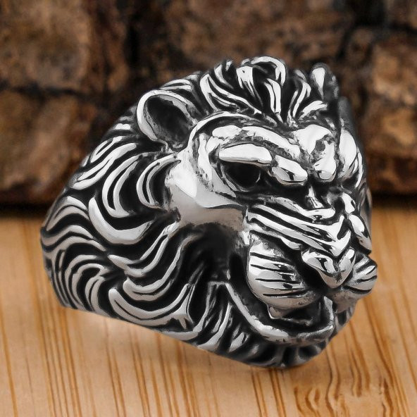 Kükreyen Aslan 925 Ayar Gümüş Yüzük ürün görseli