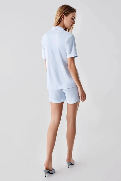 Freshness 324 Kadın 4'Lü Sabahlıklı Şorlu Pijama Takımı - 5