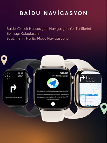 Watch HK11 PROMAX GOLD Akıllı Saat Sesli Görüşme Yapay Zeka Destekli iPhone Android Uyumlu 8-9-10 - 8