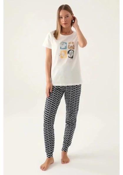 Arnetta 2871-S  Kadın Kısa Kol Pijama Takımı ürün görseli 1