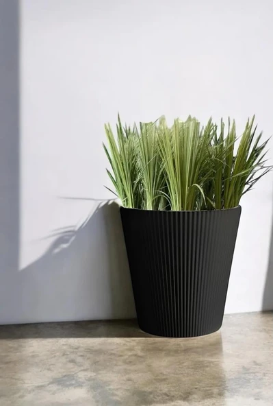 Omnipazar SO-LNS3 Dekoratif Luna Saksı 29 lt Siyah 3 Adet - Resim 2