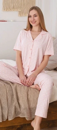 Alissa 6280 Kadın Puanlı Patlı Pijama Takımı - Resim 2