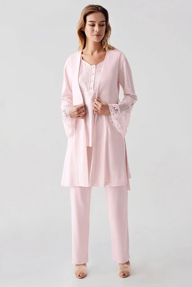 Freshness 322 Kadın Sabahlıklı Pijama Takımı - 1