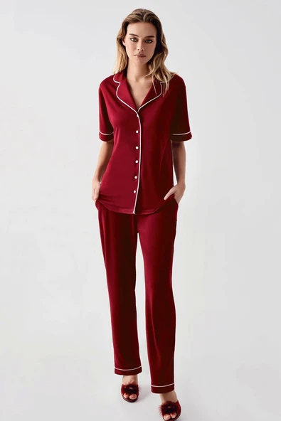 Freshness 324 Kadın 4'Lü Sabahlıklı Şorlu Pijama Takımı - 5