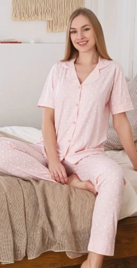 Alissa 6280 Kadın Puanlı Patlı Pijama Takımı ürün görseli 1