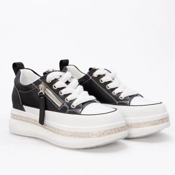 GUJA 25Y423-4 GİZLİ DOLGU TAŞ SARGILI KADIN SNEAKER AYAKKABI - Resim 9