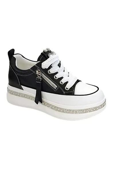 GUJA 25Y423-4 GİZLİ DOLGU TAŞ SARGILI KADIN SNEAKER AYAKKABI - Resim 2