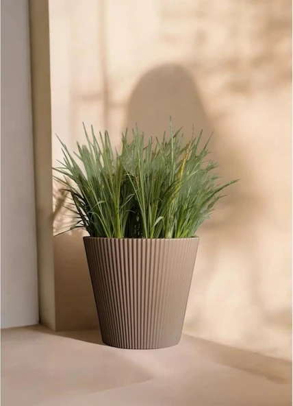 Omnipazar SO-LNS3 Dekoratif Luna Saksı 29 lt Mocha 3 Adet - Resim 2