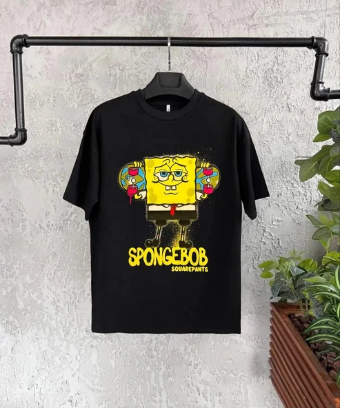 Bisiklet Yaka Kısa Kol Çocuk Baskılı T-Shirt - Siyah ürün görseli 1