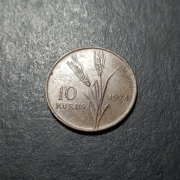 Escoines 3996368734506c91cf 10Kuruş 1974 çt+ bronz Para - Resim 3
