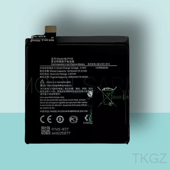 Tkgz - ONEPLUS 7T PRO Batarya Pil Orijinal Sıfır ürün görseli 1