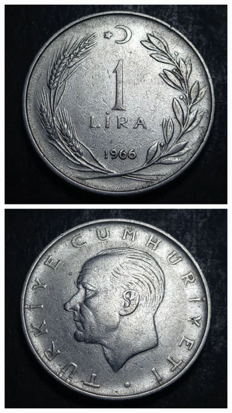 Escoines 3996368a918108fdec 1966 1 lira çt+ ürün görseli 1