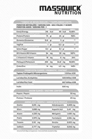 MassQuick Gurme Whey Protein Tozu 900 gr - 7