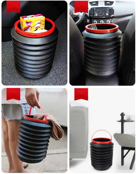 Çok Amaçlı Katlanabilir Araç İçi Kova - Resim 2