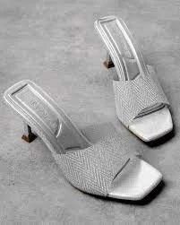 Luart Platin Simli Topuklu Terlik ürün görseli