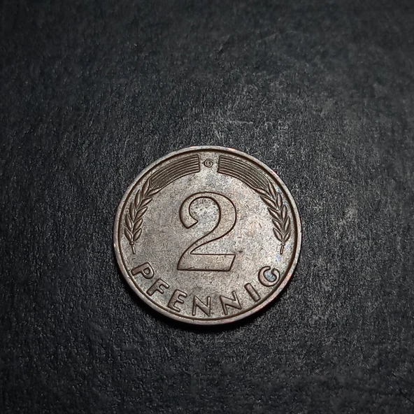 Escoines 3996368a90b60ce42e 1961 almanya 2 pfennig çil para - 4