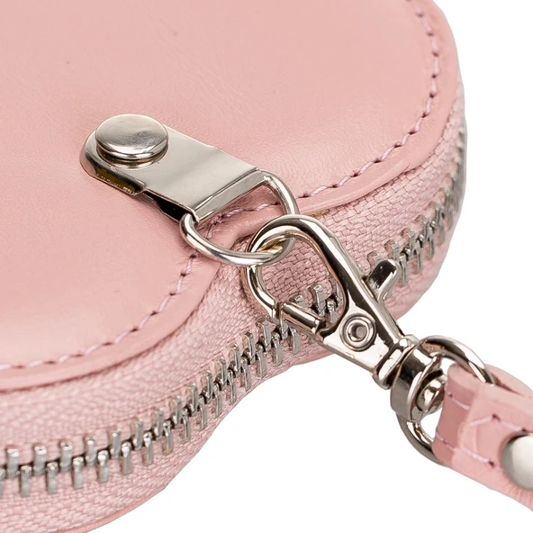 Apple AirPods 2.nesil Uyumlu Deri Kılıf Valentine NU2 Pembe - Resim 5