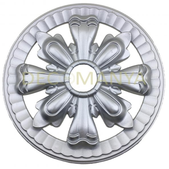 Decomanya Saray Tavan Gümüş Oval Motif 25*25 cm