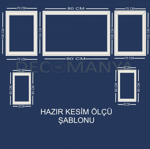 Dekoratif Boyanabilir Duvar Çıtası Kesimli Hazır Paket - 2