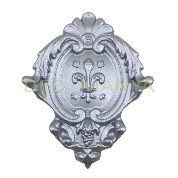 Decomanya Saray Tavan Gümüş Kartonpiyer İç Köşe Motif 17*13 cm