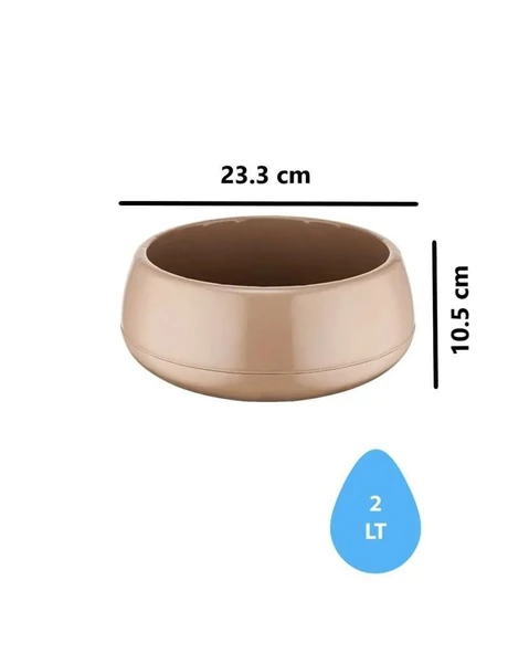 Omnipazar SO-EAS2 Elvan Arajman Sukulent Kaktüs Saksı 2 lt Mocha 6 Adet - Resim 2