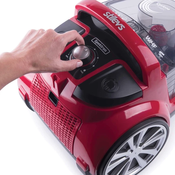 Stilevs SET12300 Spektron 700 W Toz Torbasız Elektrikli Süpürge Kırmızı - Resim 3