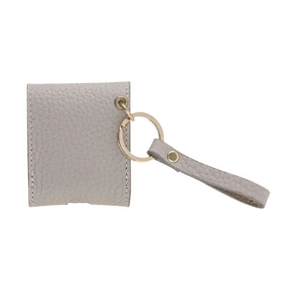 Apple AirPods 2.nesil Uyumlu Deri Kılıf Mai Snap ERC3 Bej - 3