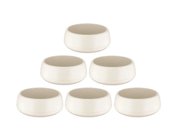 Omnipazar SO-EAS2 Elvan Arajman Sukulent Kaktüs Saksı 2 lt Kirli Beyaz 6 Adet