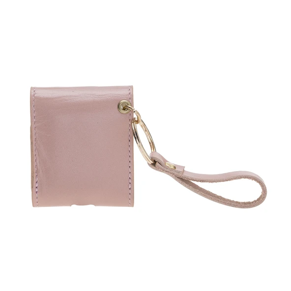 Apple AirPods 2.nesil Uyumlu Deri Kılıf Mai Snap NU2 Pembe - 3