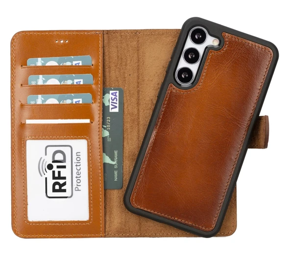 Samsung Galaxy S23 Plus Uyumlu Deri Cüzdanlı Kılıf RST2EF Taba ürün görseli