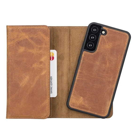 Samsung Galaxy S22 Plus Uyumlu Deri Cüzdanlı Kılıf Santa G19 - Resim 2