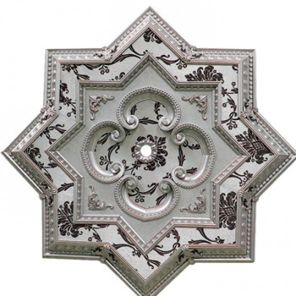 Decomanya Gümüş Yıldız Saray Tavan Göbeği 120 cm
