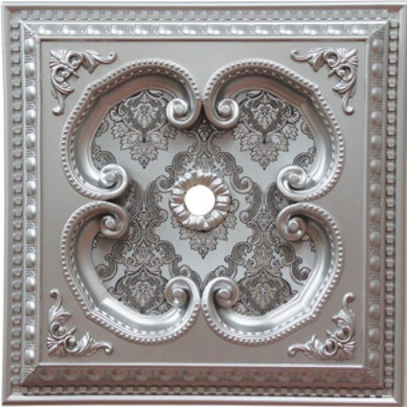 Decomanya Gümüş Kare Saray Tavan Göbeği 60*60 cm