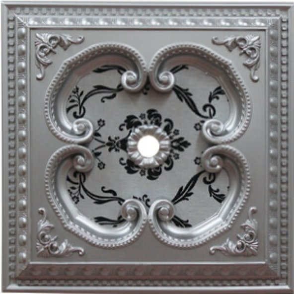 Decomanya Gümüş Kare Saray Tavan Göbeği 60*60 cm