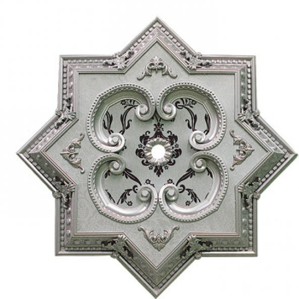 Decomanya Gümüş Yıldız Saray Tavan Göbeği 90 cm