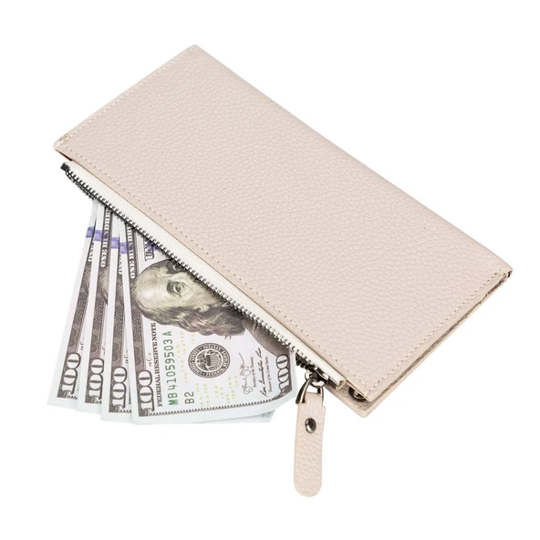 Lozan Strap 6.5 inch Uyumlu Deri Kartlıklı Kılıf ERC3 Bej - 5