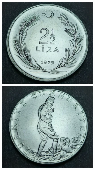 Escoines 3996368a8fd7ae5dc9 1979 prof 2 bucuk lira çil para - 1