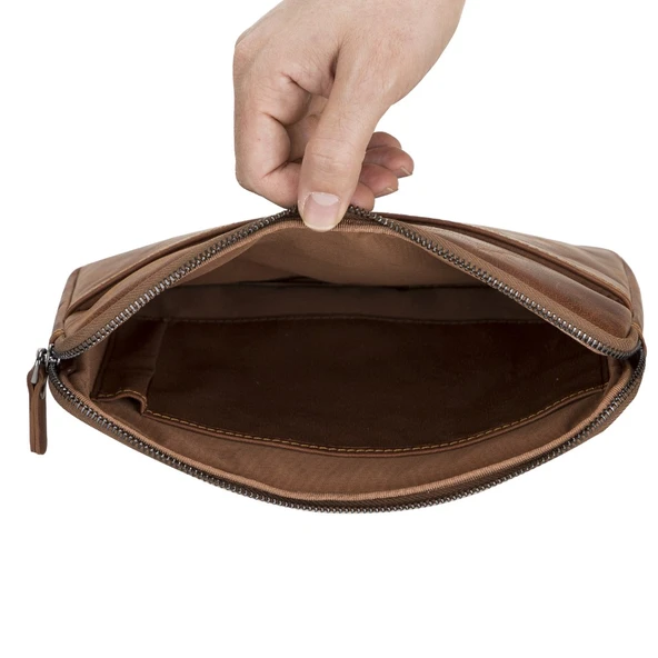 Awe 14 inç MacBook Ve Pc Uyumlu Deri Kılıf TN2 Kahve - 4