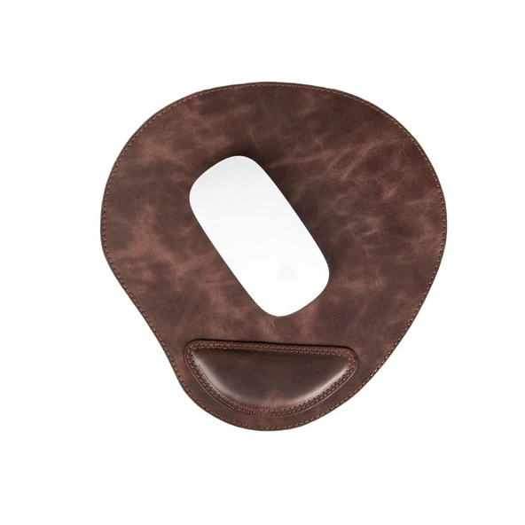 Bileklikli Deri Mouse Pad Antik Koyu Kahve - 3