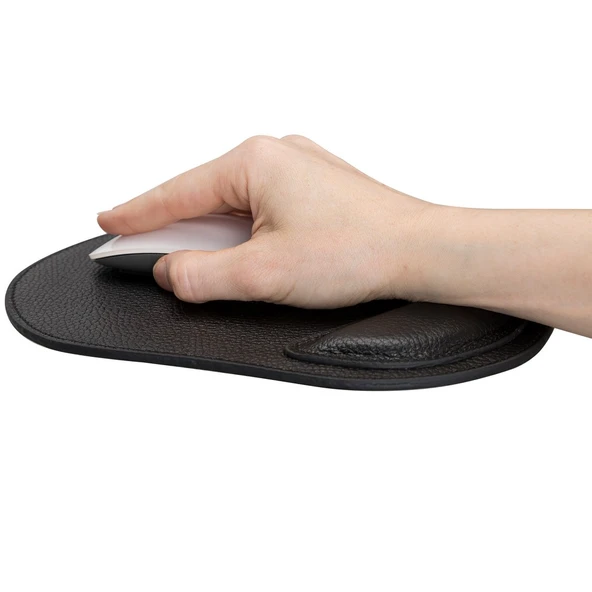 Bileklikli Deri Mouse Pad FL01 Siyah - 3