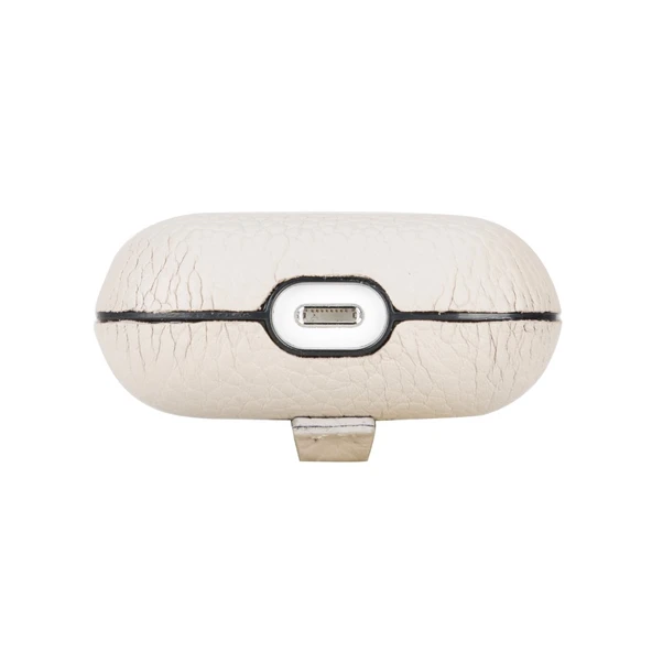 Apple AirPods 3.nesil Uyumlu Deri Kılıf Juni ERC3 Bej - 5