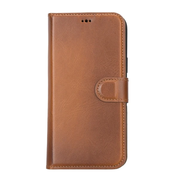 Apple iPhone 14 Plus Uyumlu Deri Cüzdanlı Kılıf MWWN RST2EF Taba - Resim 4