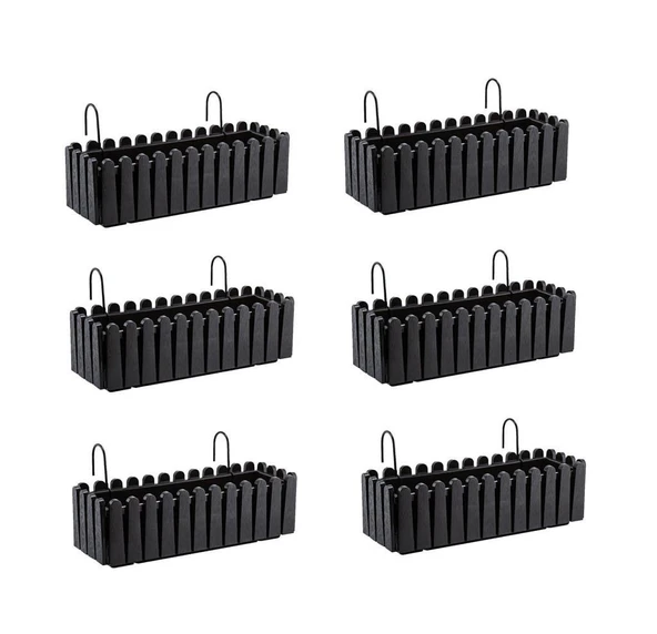 Omnipazar SO-İB02 Askılı Balkon Saksı Takımı 9 lt Antrasit 6 Adet ürün görseli