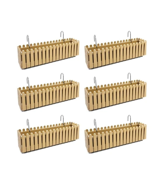 Omnipazar SO-İB02 Askılı Balkon Saksı Takım 9 lt Gold 6 Adet ürün görseli